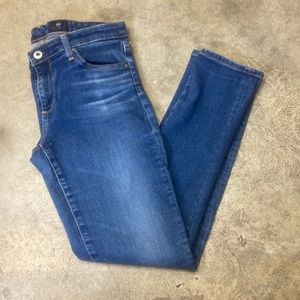 * AG blue denim skinny jeans